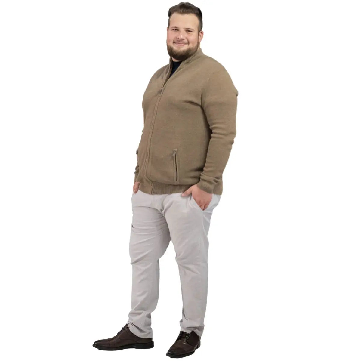 Duże męskie spodnie chinosy Jack &amp; Jones 12275893 beżowe