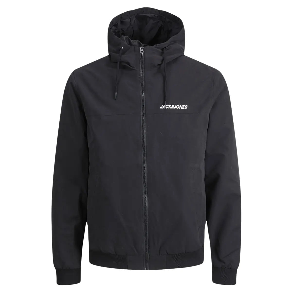 Velká pánská přechodová bunda s kapucí Jack &amp; Jones 12243517 černá