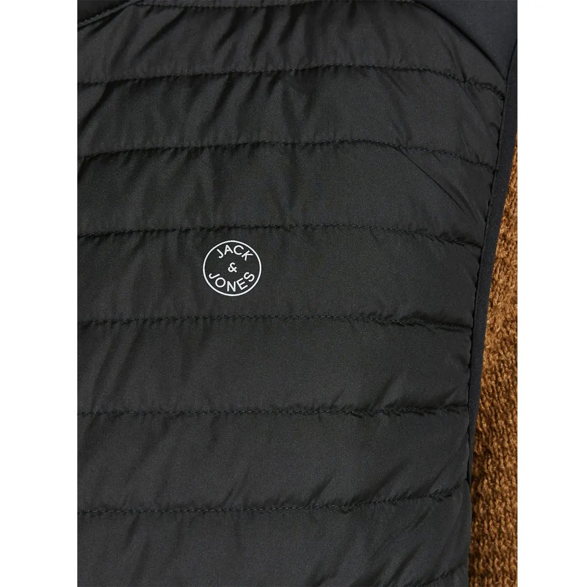 Duży męski bezrękawnik kamizelka ze stójką Jack &amp; Jones 12205347 czarna