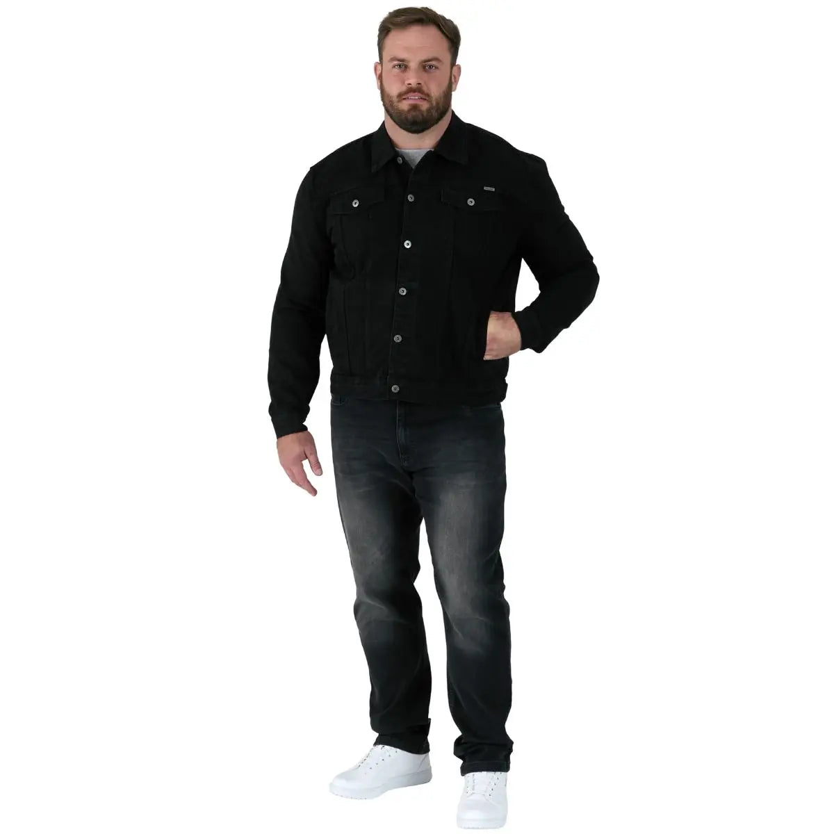 Velká džínová bunda catana Duke Trucker černá pánská