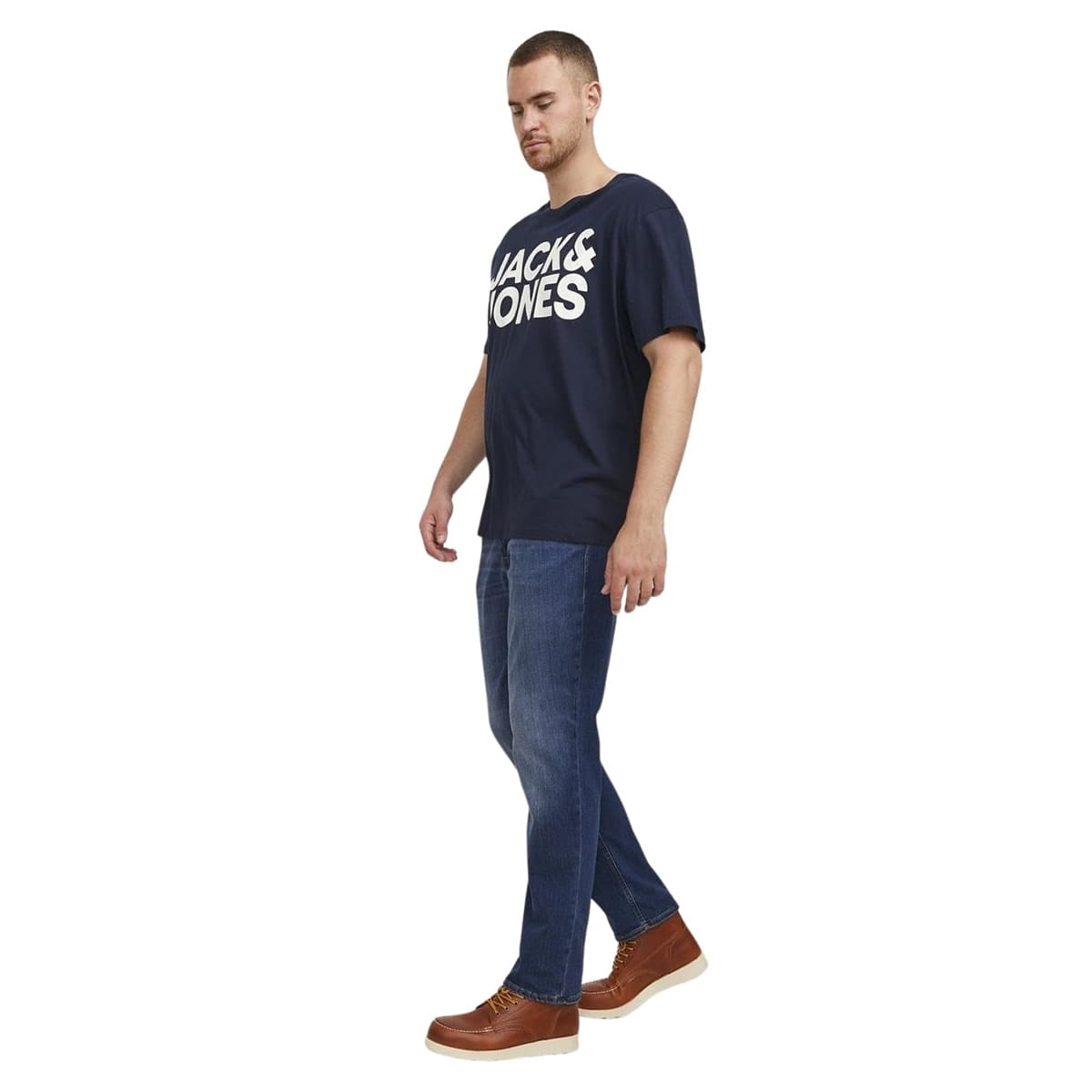 Velké pánské džínové kalhoty Jack &amp; Jones 12153646 tmavě modré
