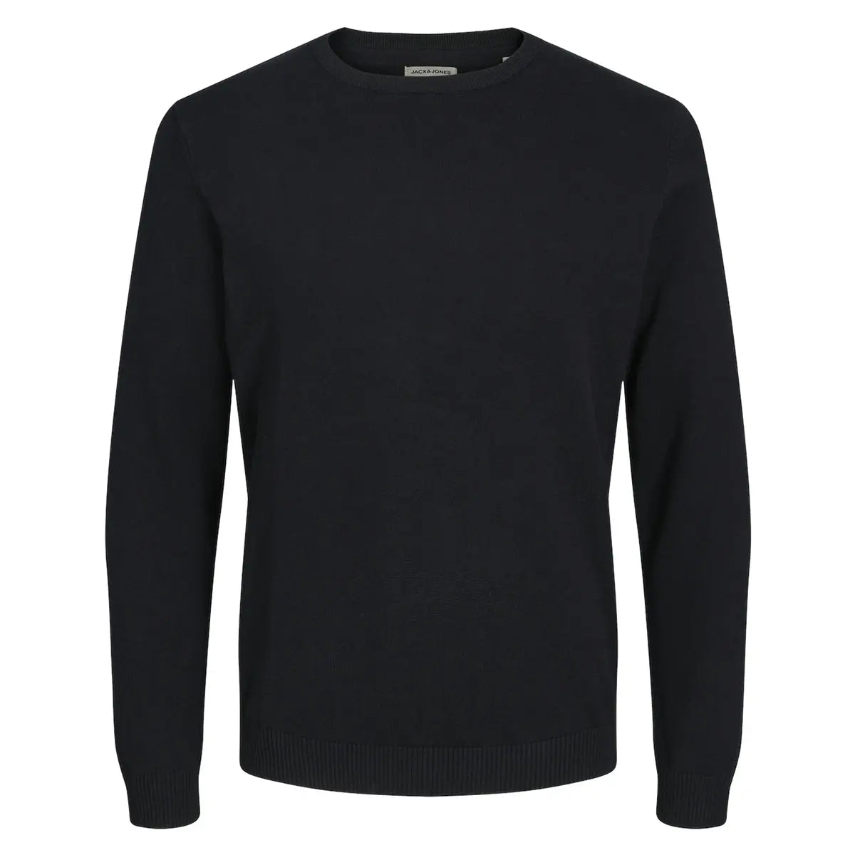 Duży męski sweter gładki wkładany przez głowę Jack &amp; Jones 12250588 czarny