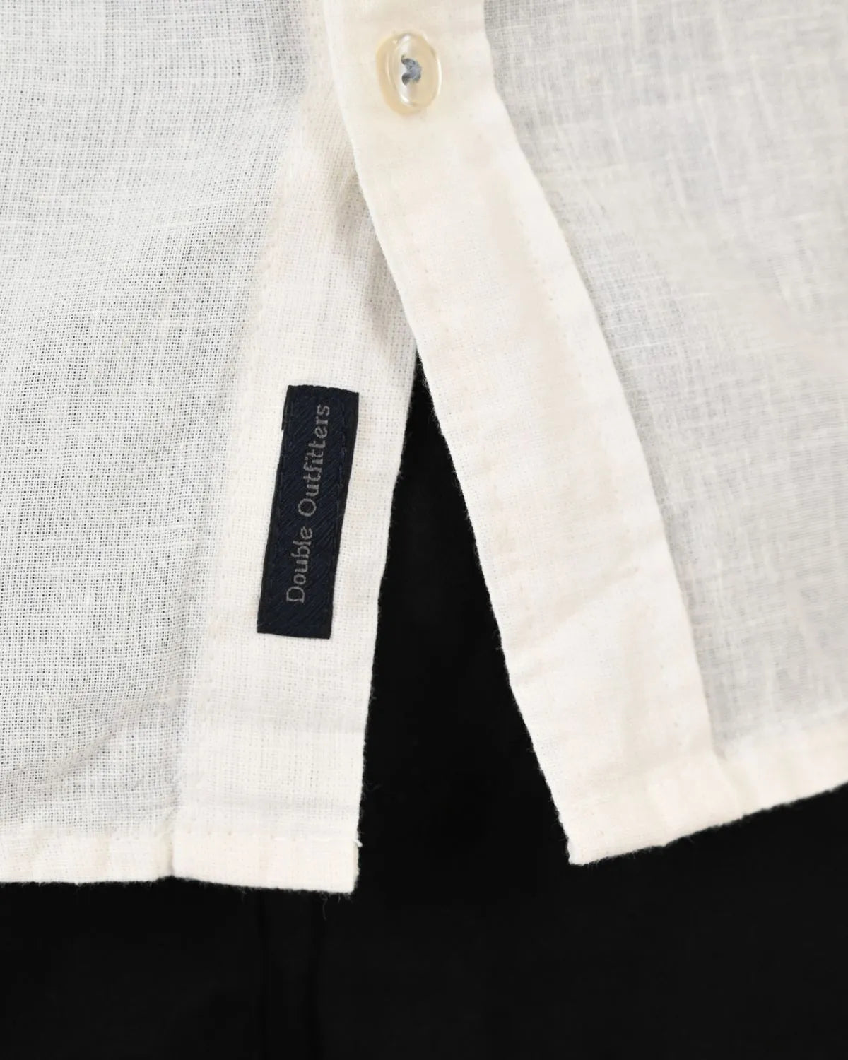 Velká pánská košile s dlouhým rukávem hladká lněná Double Urban Outfitters GS-5190 bílá