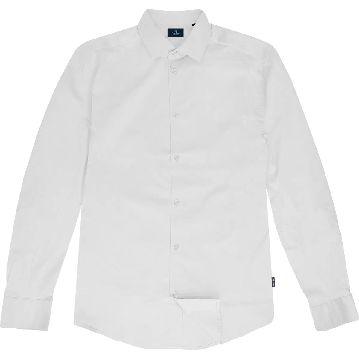 Duża męska koszula długi rękaw gładka elegancka Double Urban Outfitters GS-5039 biała