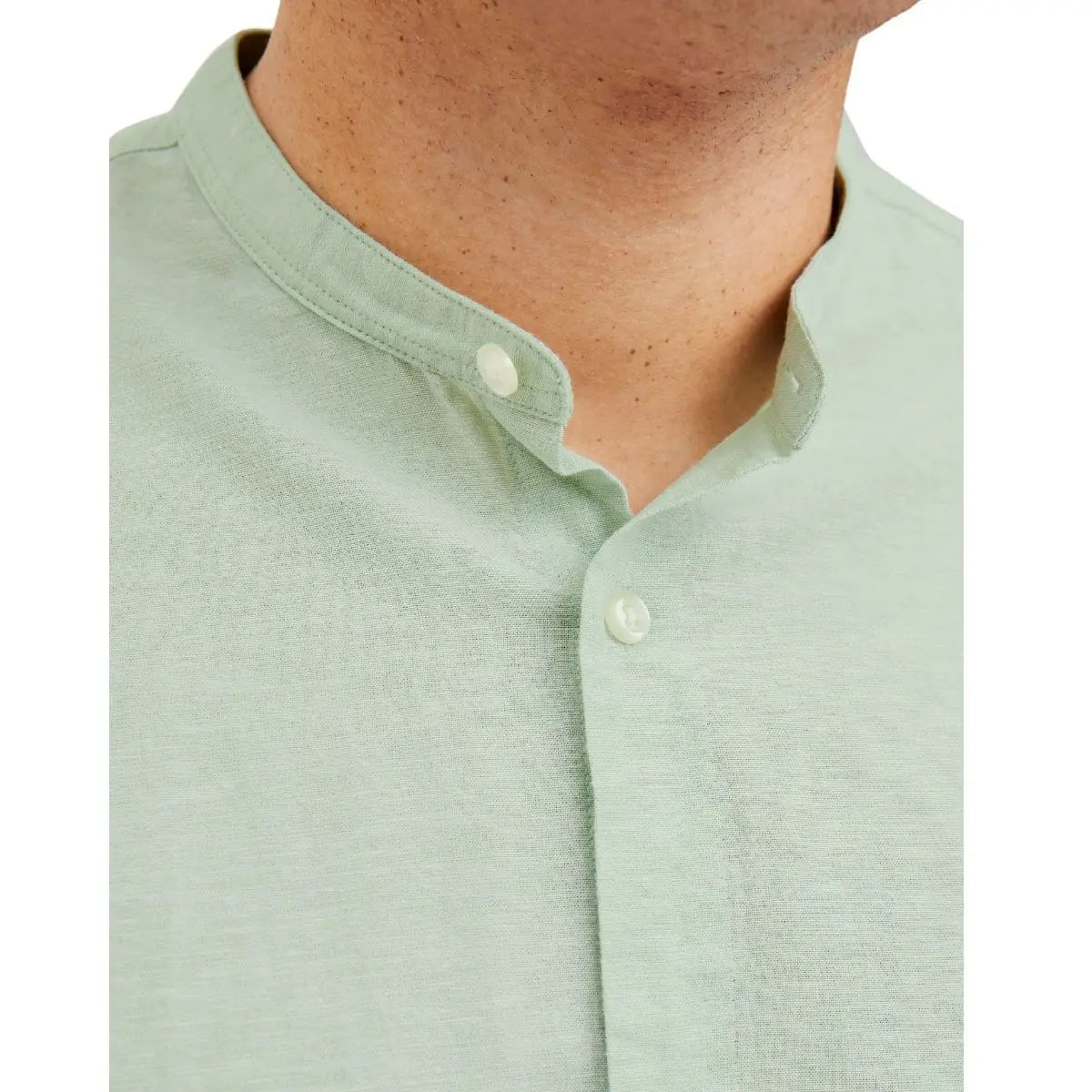 Duża męska koszula długi rękaw gładka lniana Jack &amp; Jones 12270008 miętowa