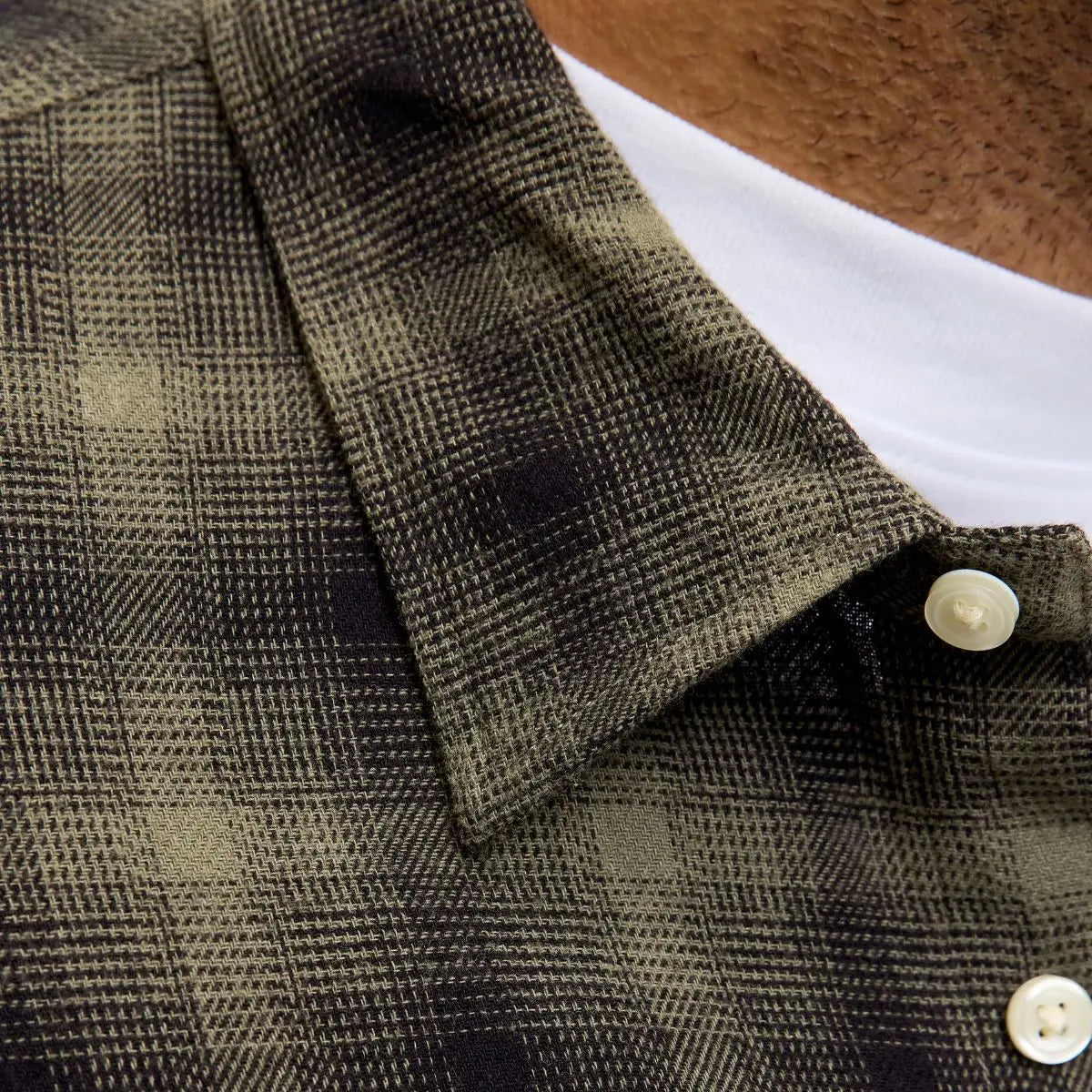 Duża męska flanelowa koszula z długim rękawem w  kratę Jack &amp; Jones 12291881 czarno-zielona