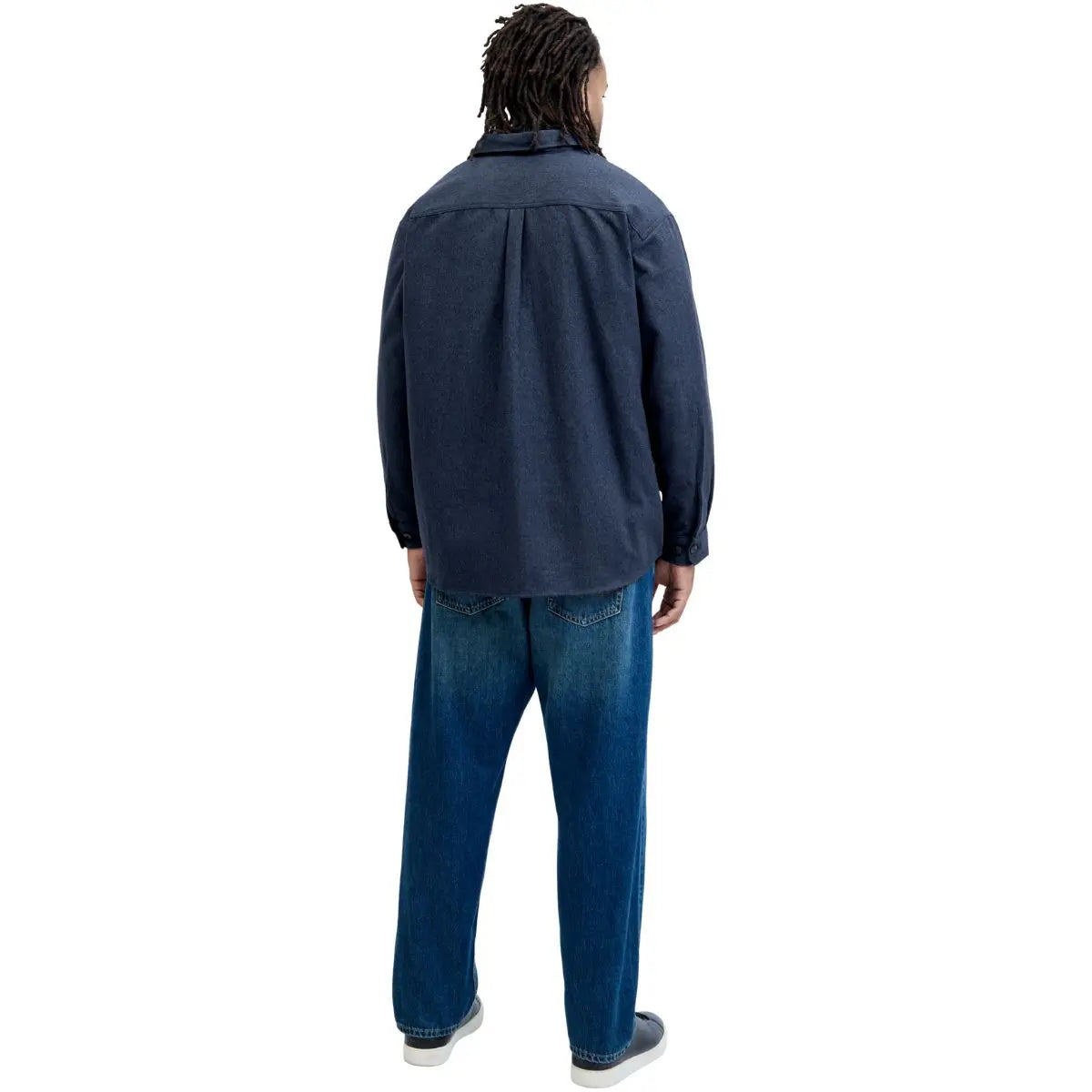 Velká pánská košile s dlouhým rukávem Jack &amp; Jones 12288192 tmavě modrá