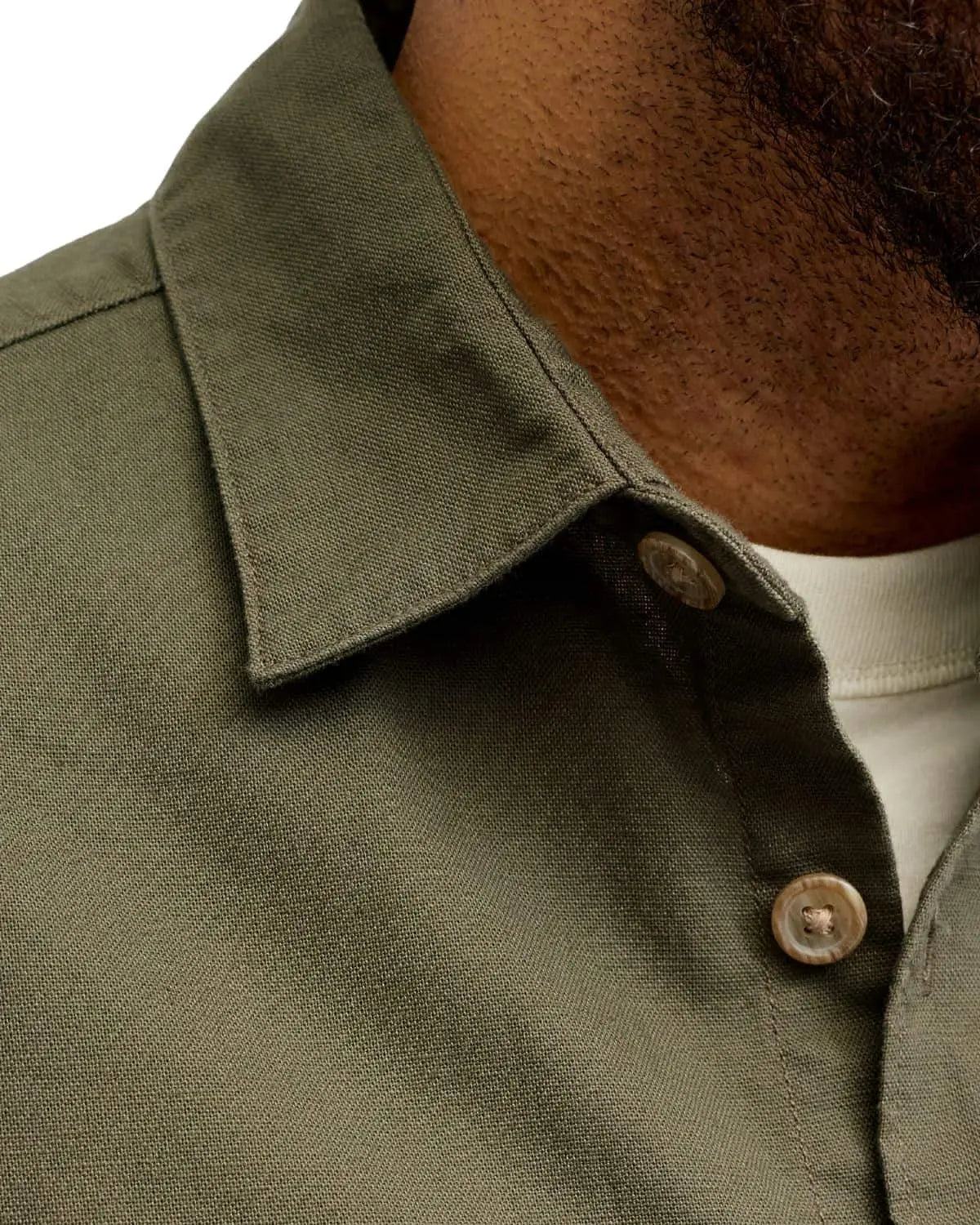Pánská velká košile s dlouhým rukávem hladká s lnem Jack &amp; Jones 12289111 khaki