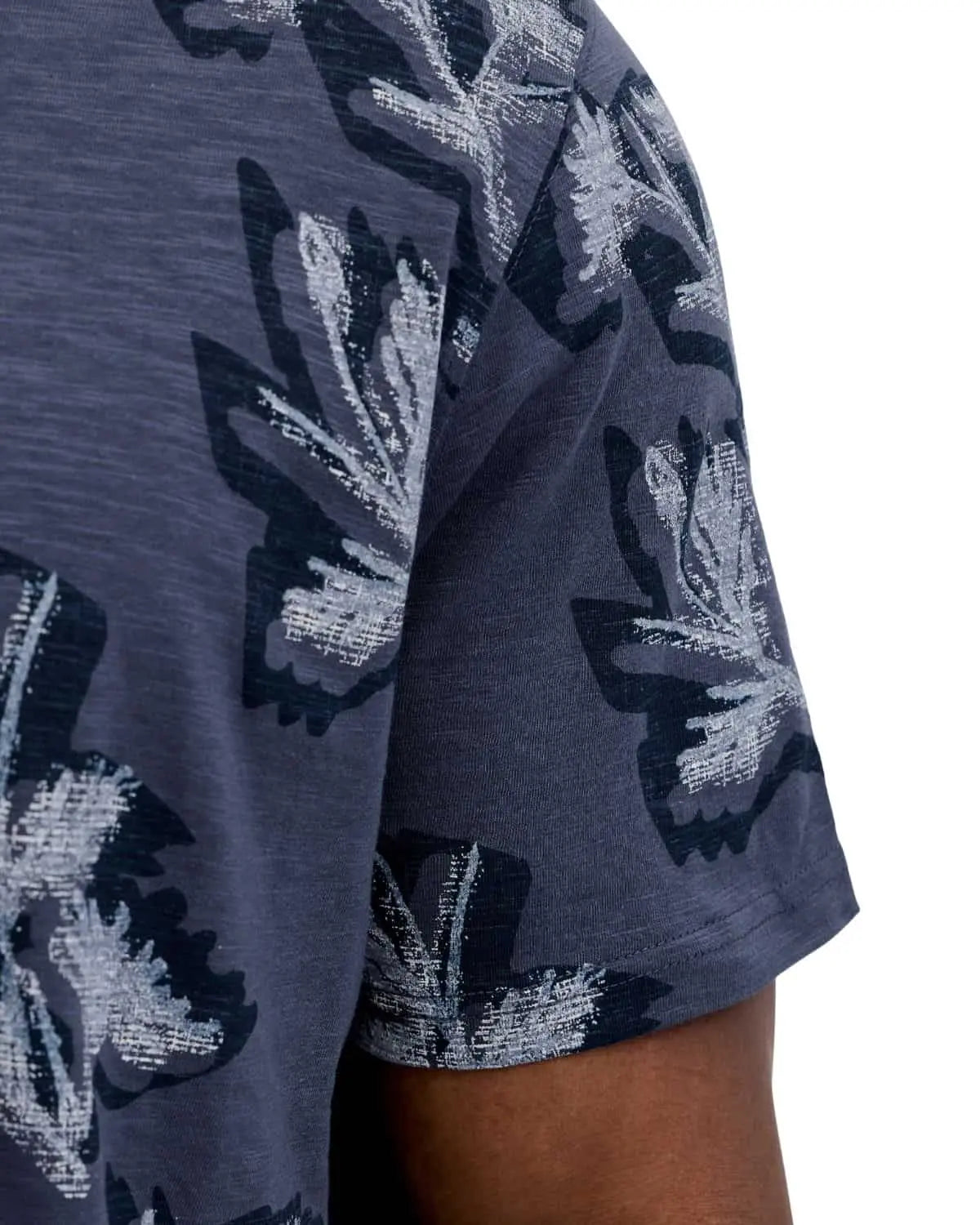 Velké pánské vzorované tričko Jack &amp; Jones 12297267 šedomodré