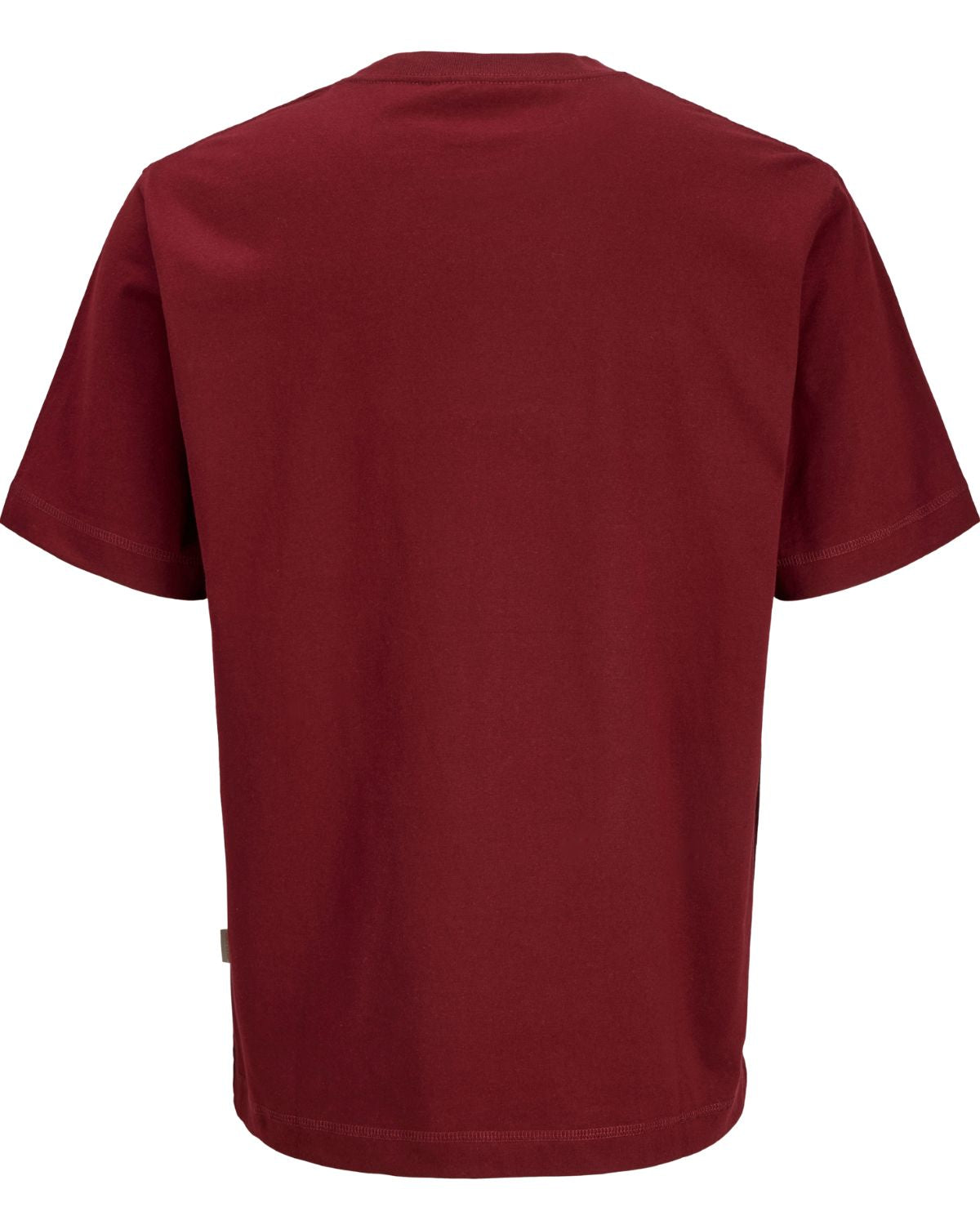 Duża męska koszulka z małym napisem t-shirt Jack &amp; Jones 12284161 bordowy