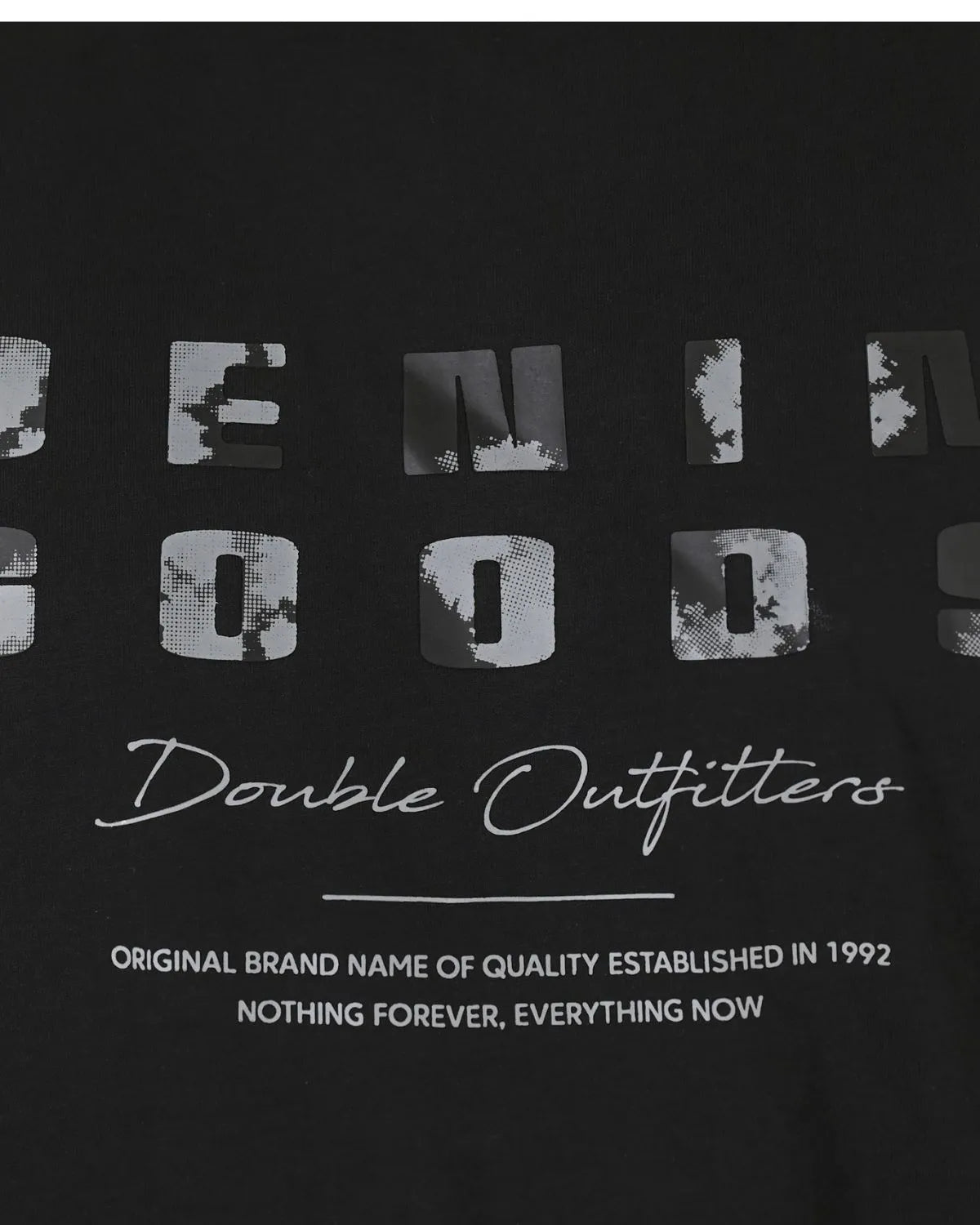 Pánské tričko Double Urban Outfitters TS-9131 velká velikost krátký rukáv černé