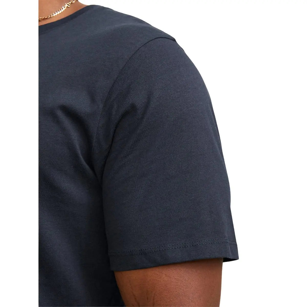 Velké pánské tričko s krátkým rukávem jednobarevné Jack &amp; Jones 12184933 tmavě modrá