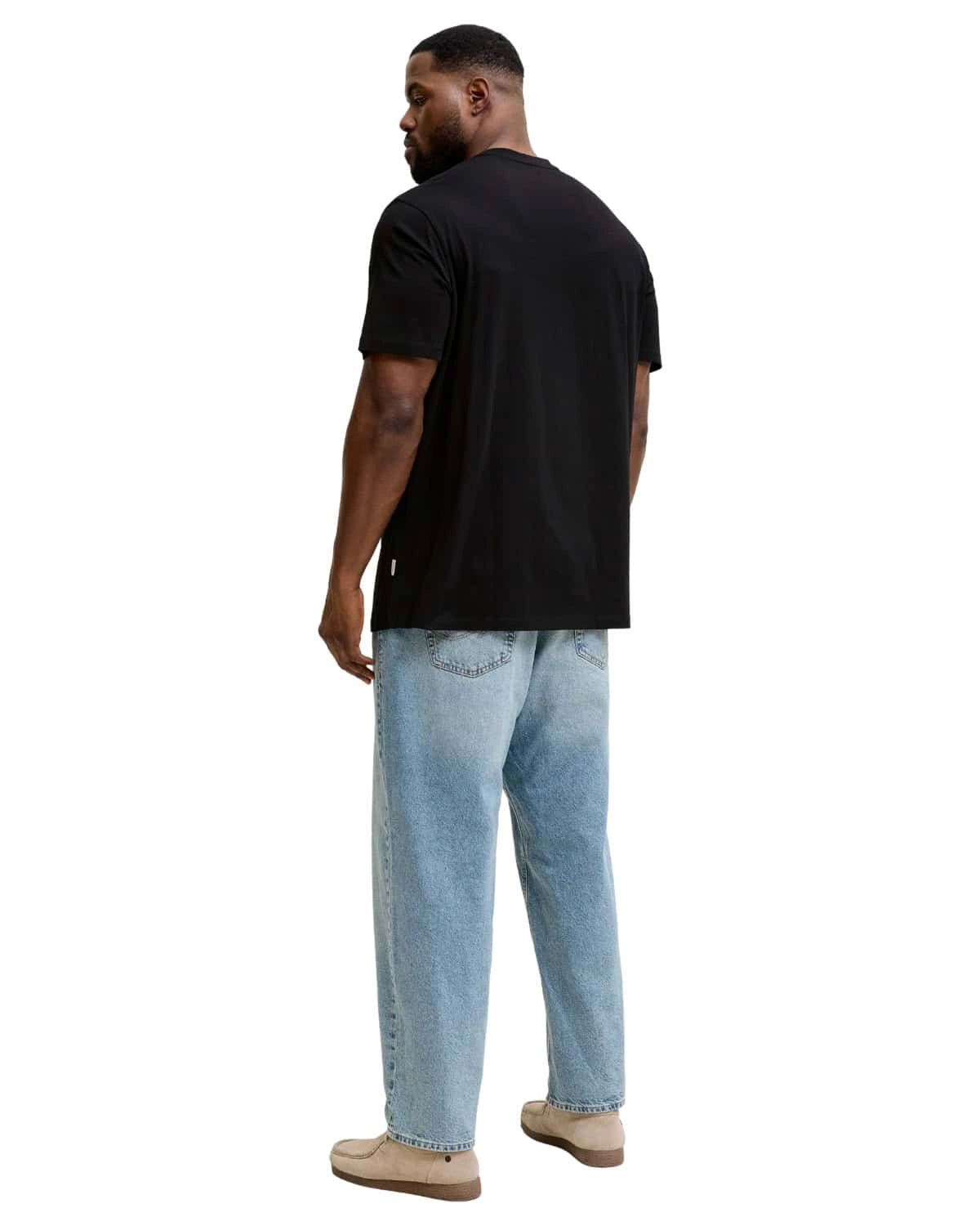 Velké pánské tričko s krátkým rukávem s potiskem Jack &amp; Jones 12297272 černý