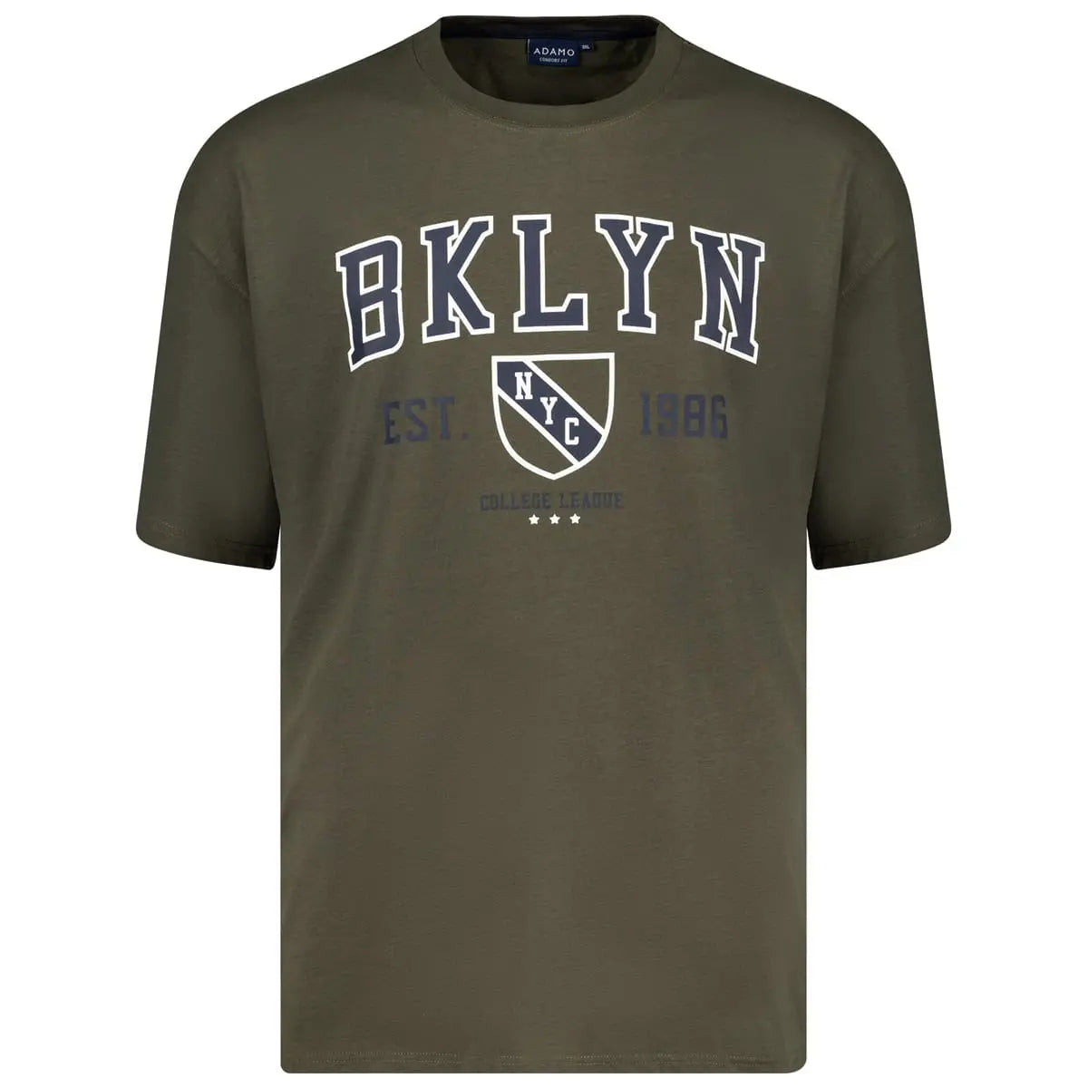 Pánské velké tričko s krátkým rukávem Adamo 131506-430 khaki