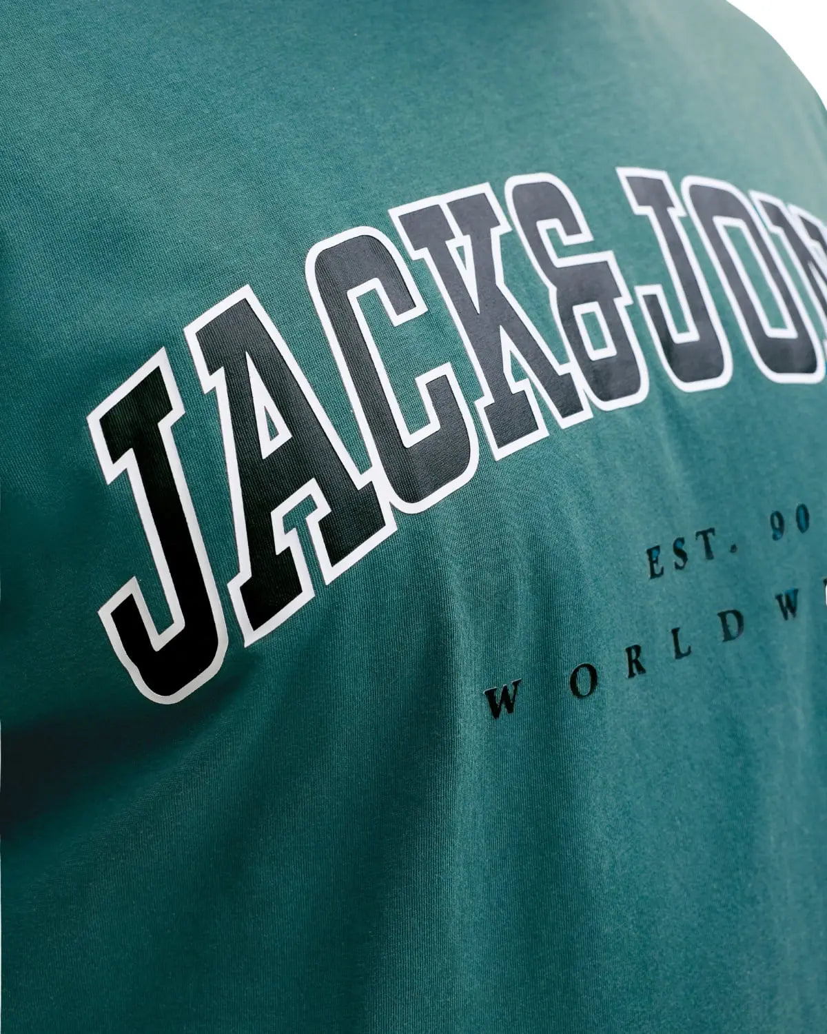 Velké pánské bavlněné tričko s nápisy Jack &amp; Jones 12258871 námořní