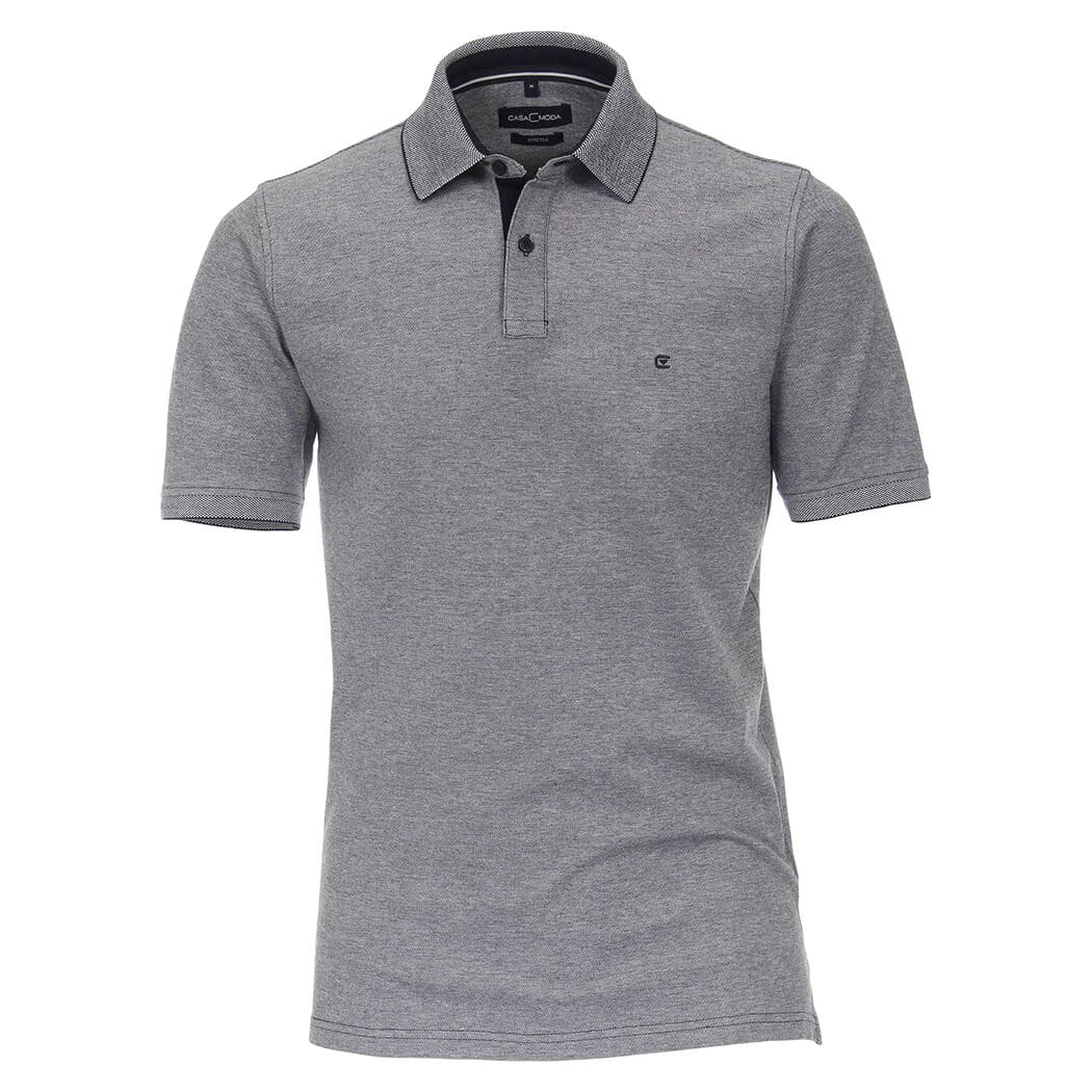Velké pánské polo tričko s límečkem Casa Moda 4470-108 šedé