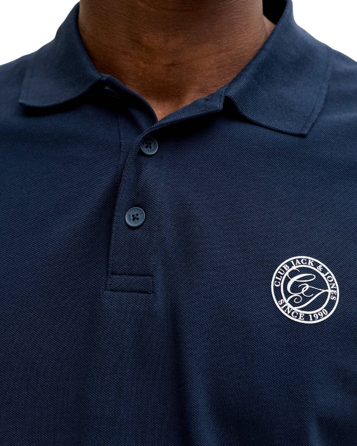 Velké pánské polo tričko s límečkem a krátkým rukávem Jack &amp; Jones 12289707 tmavě modré