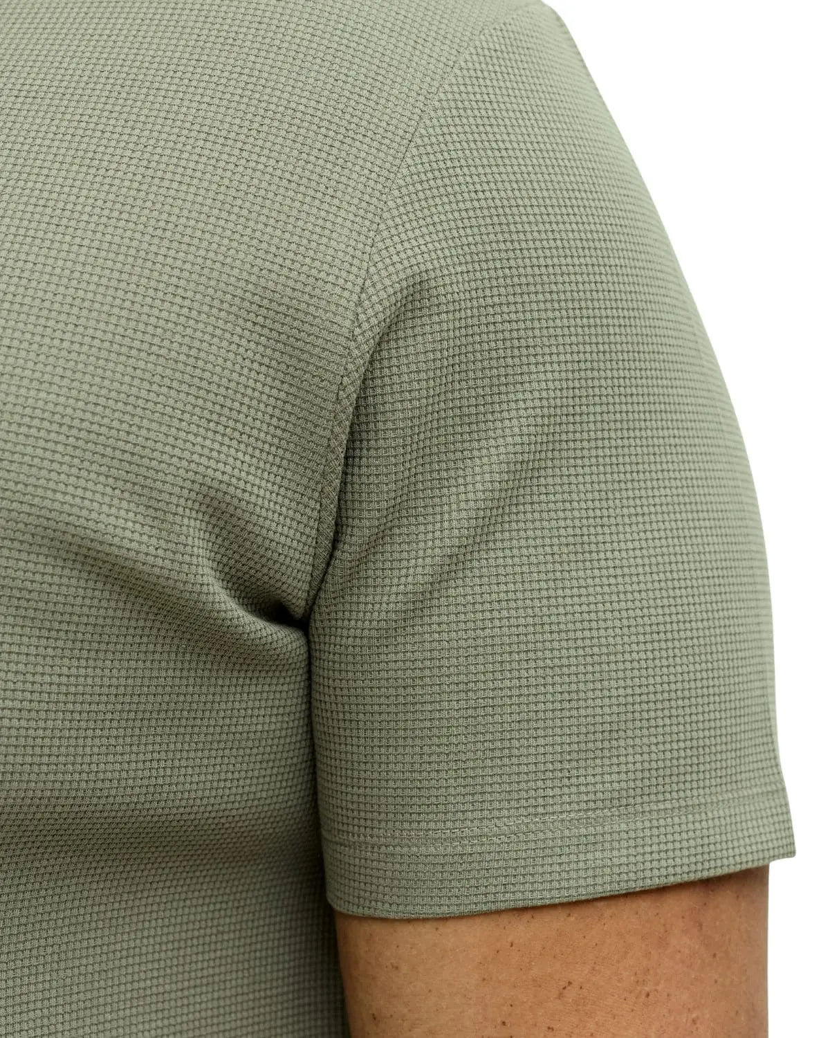 Velké pánské strukturované tričko s krátkým rukávem Jack &amp; Jones 12294528 khaki