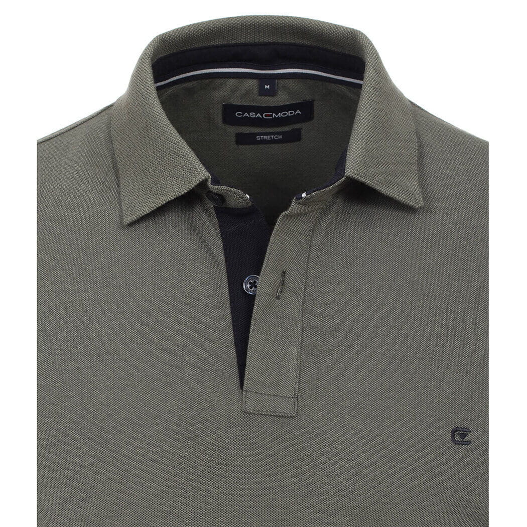 Velké pánské polo triko s límečkem Casa Moda 4470-347 khaki