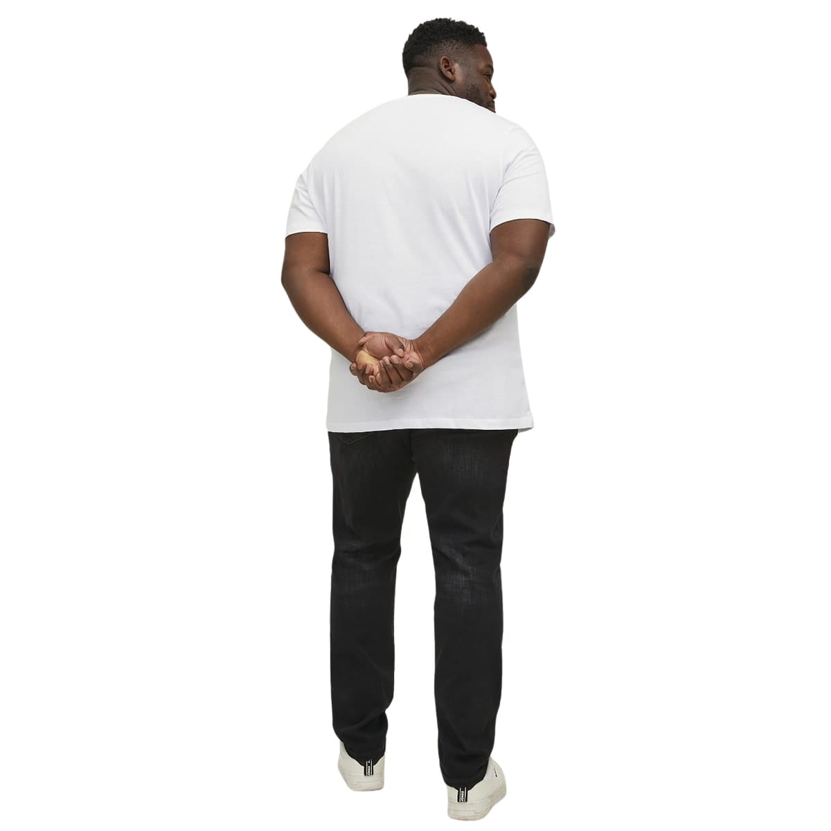 Velké pánské tričko s potiskem a nápisem Jack &amp; Jones 12158505 bílá