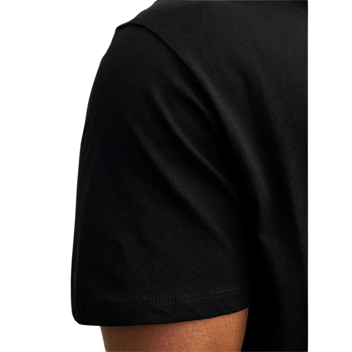 Pánské velké hladké tričko Jack &amp; Jones s krátkým rukávem 12250623 černé
