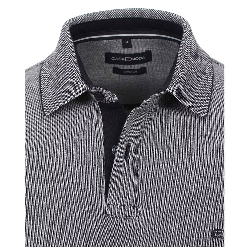 Velké pánské polo tričko s límečkem Casa Moda 4470-108 šedé