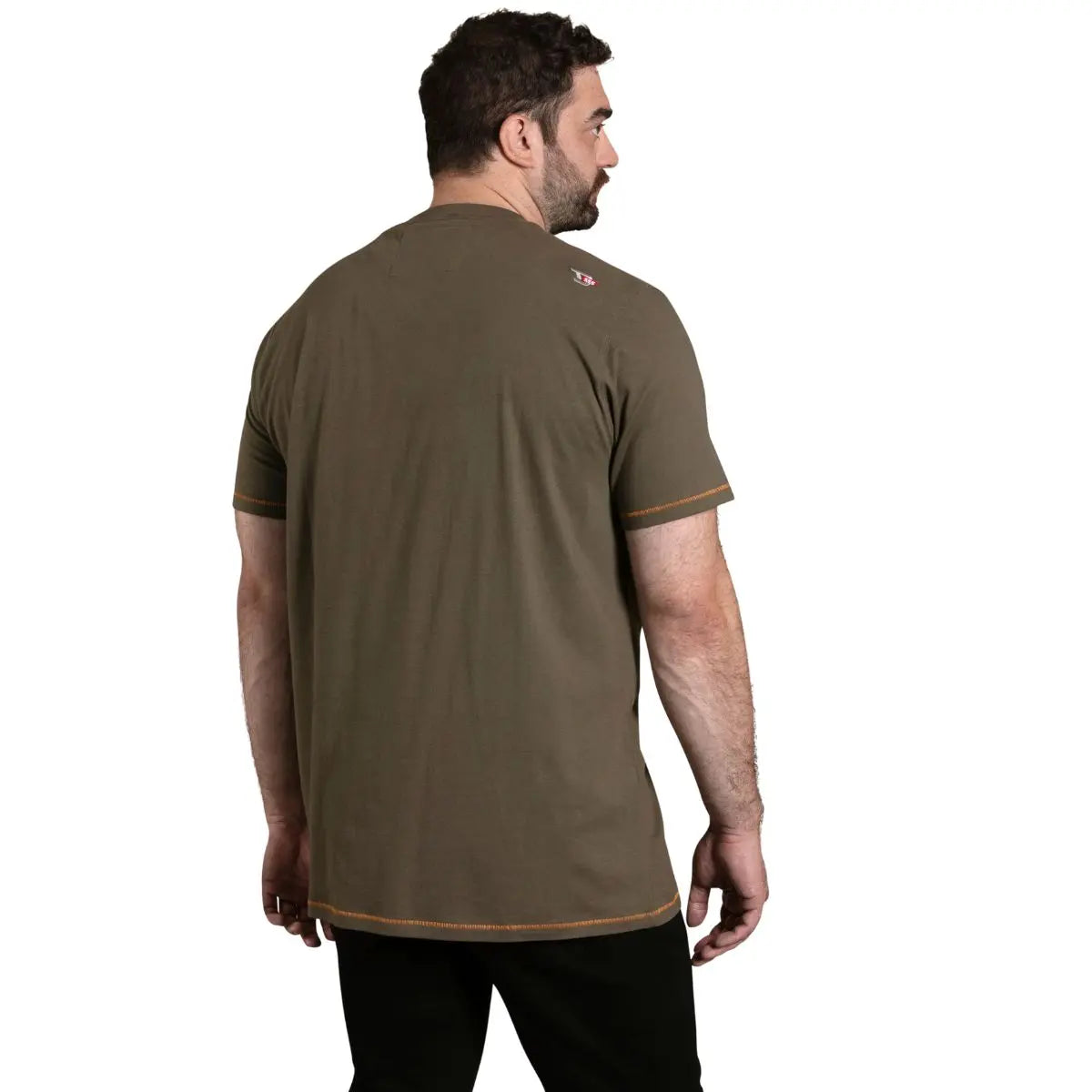Duża męska koszulka t-shirt z nadrukiem Duke D555 Stockton khaki