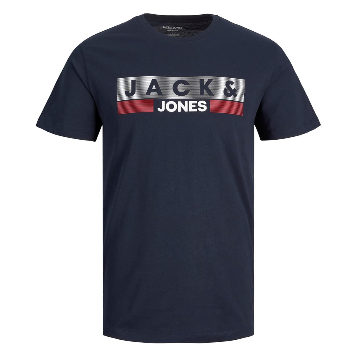 Velké pánské tričko s potiskem a nápisem Jack &amp; Jones 12158505 Play 4 tmavě modrá