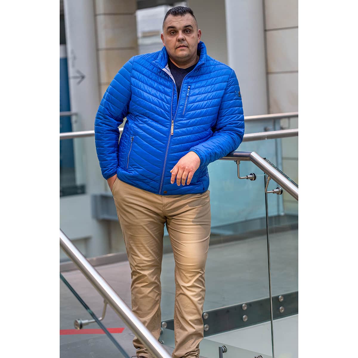 Pánská velká celoroční lehká bunda Redpoint Walker modrá