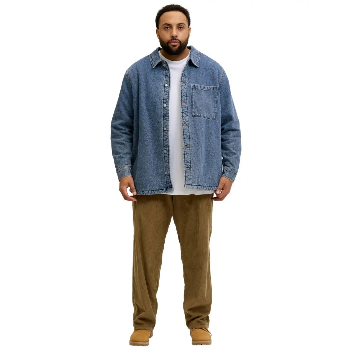 Velká pánská zateplená džínová bunda Jack &amp; Jones 12286912 modrá