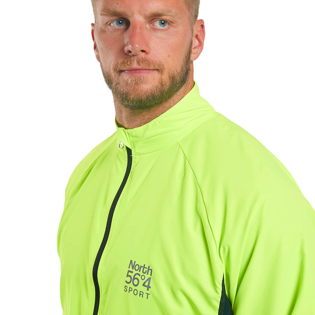 Velká sportovní lehká softshellová bunda se stojáčkem North 56°4 99253-0610 žlutá/zelená