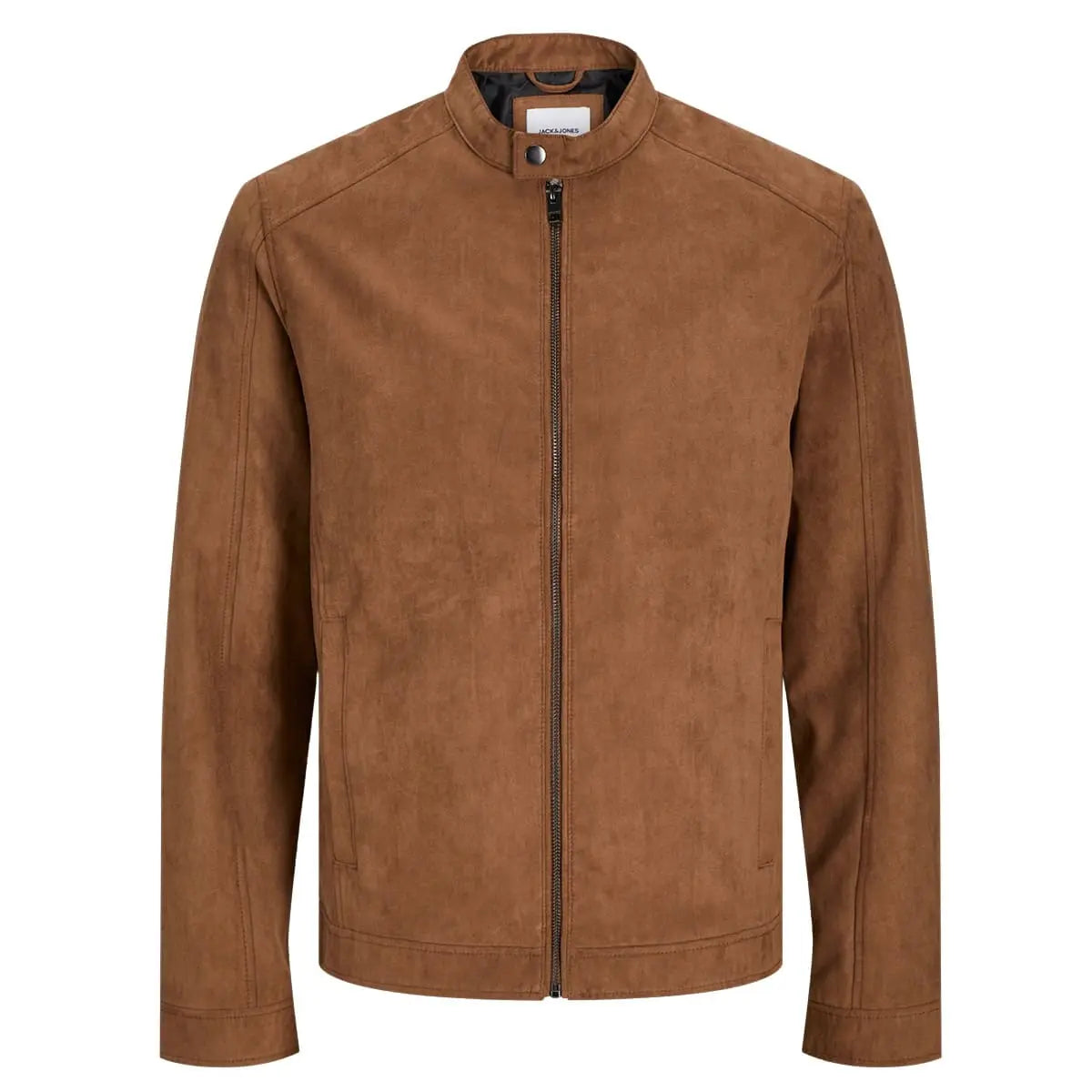 Duża męska kurtka zamszowa lekka Jack &amp; Jones 12264104 brązowa