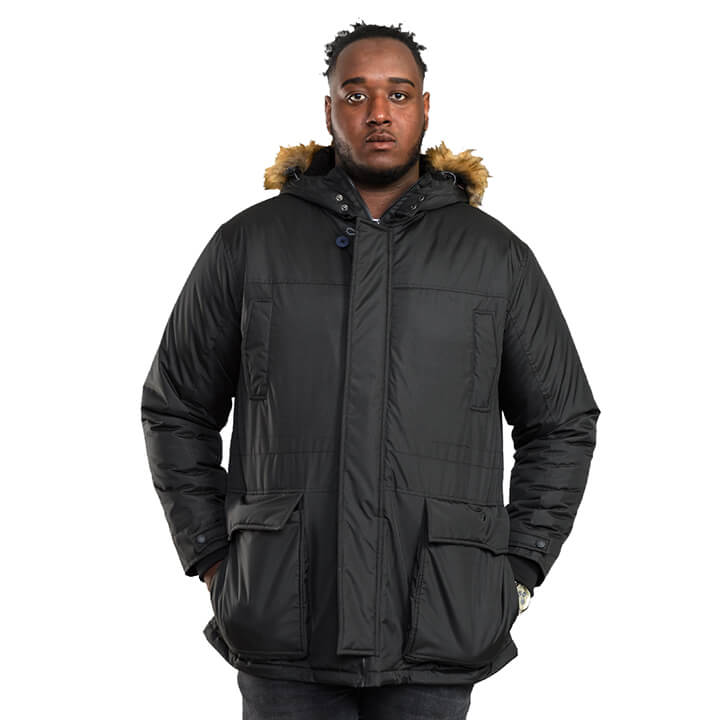 Pánská velká zimní bunda parka Duke D555 Lovett černá