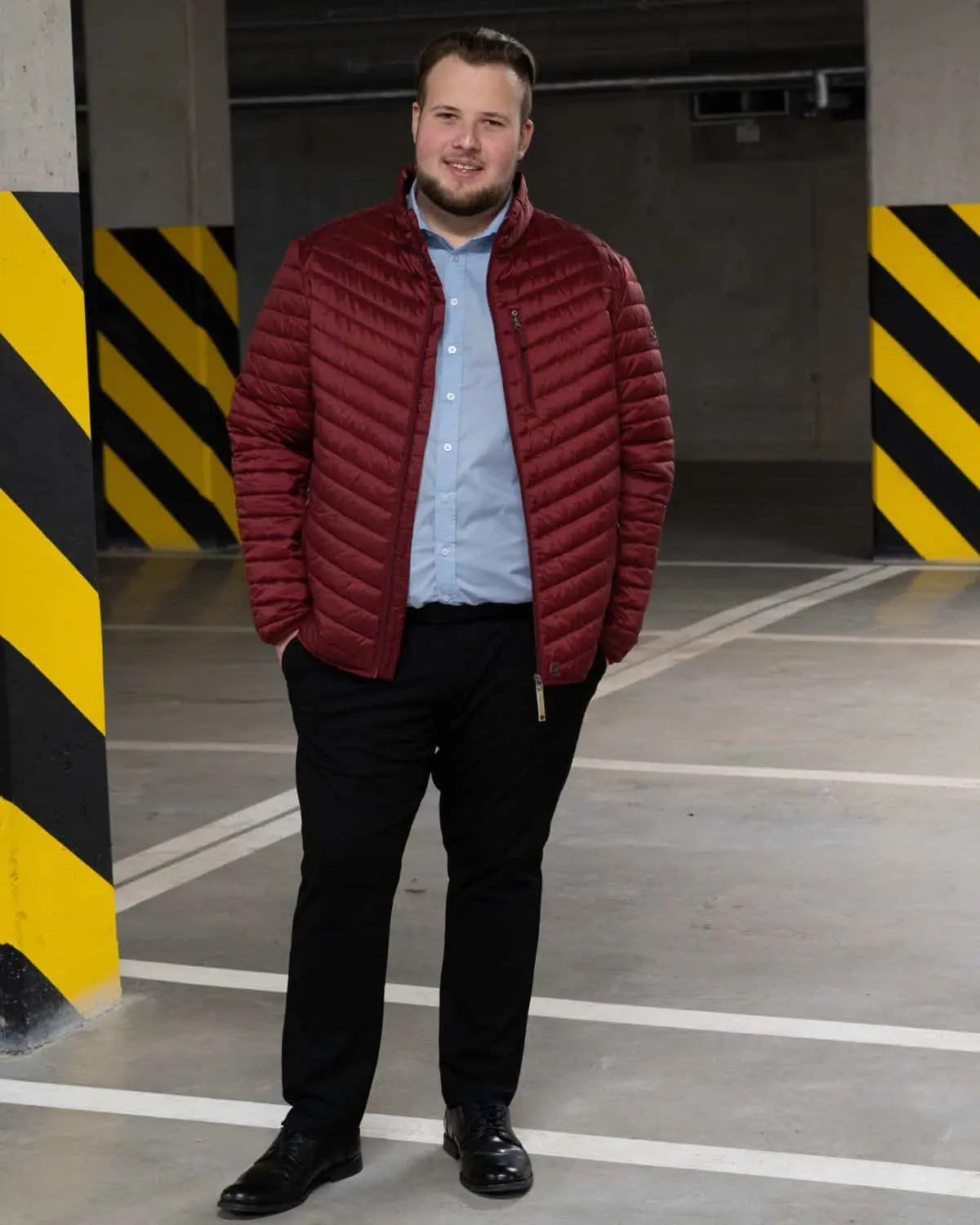 Pánská velká lehká celoroční bunda Redpoint Walker bordó