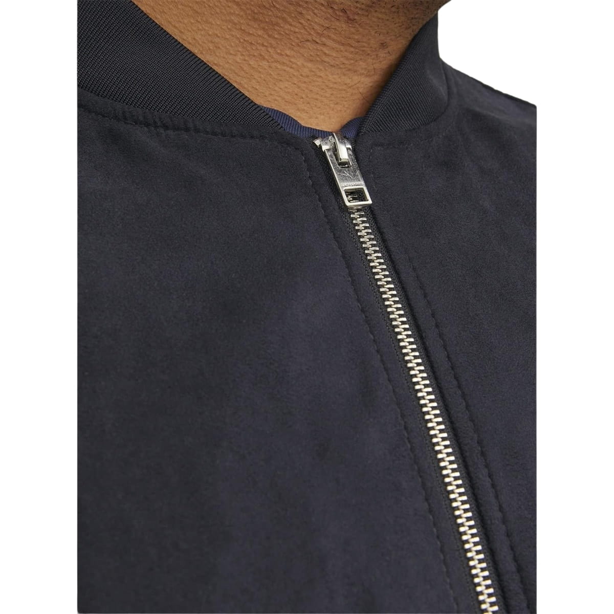 Jack &amp; Jones velká pánská semišová bunda bomber 12243516 černá