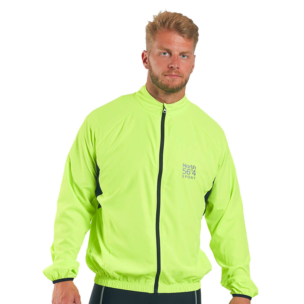 Velká sportovní lehká softshellová bunda se stojáčkem North 56°4 99253-0610 žlutá/zelená