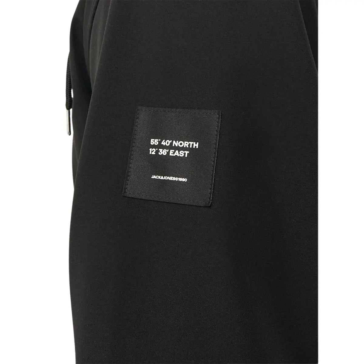 Duża męska kurtka z kapturem softshell Jack &amp; Jones 12236331 czarna