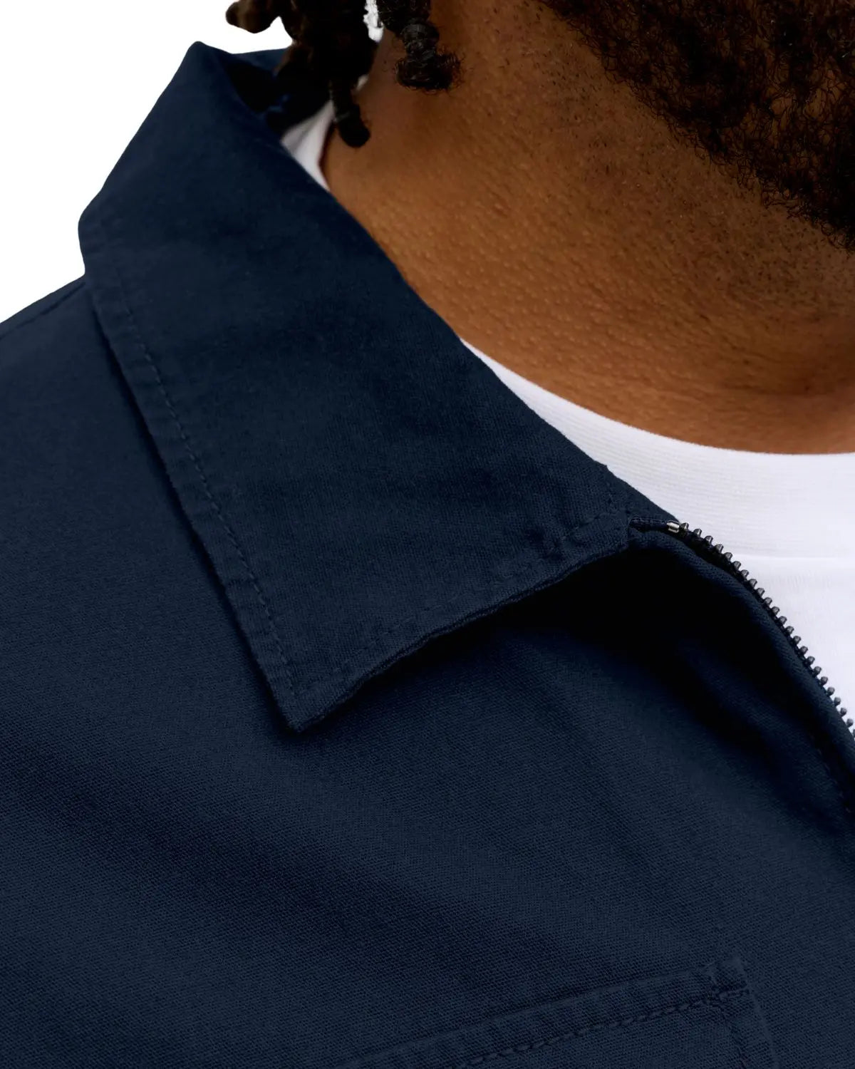 Velká pánská lehká přechodová bunda s límcem Jack &amp; Jones 12294853 tmavě modrá