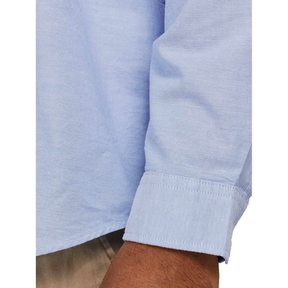 Duża koszula męska z długim rękawem gładka Jack &amp; Jones 12190444 błękitna