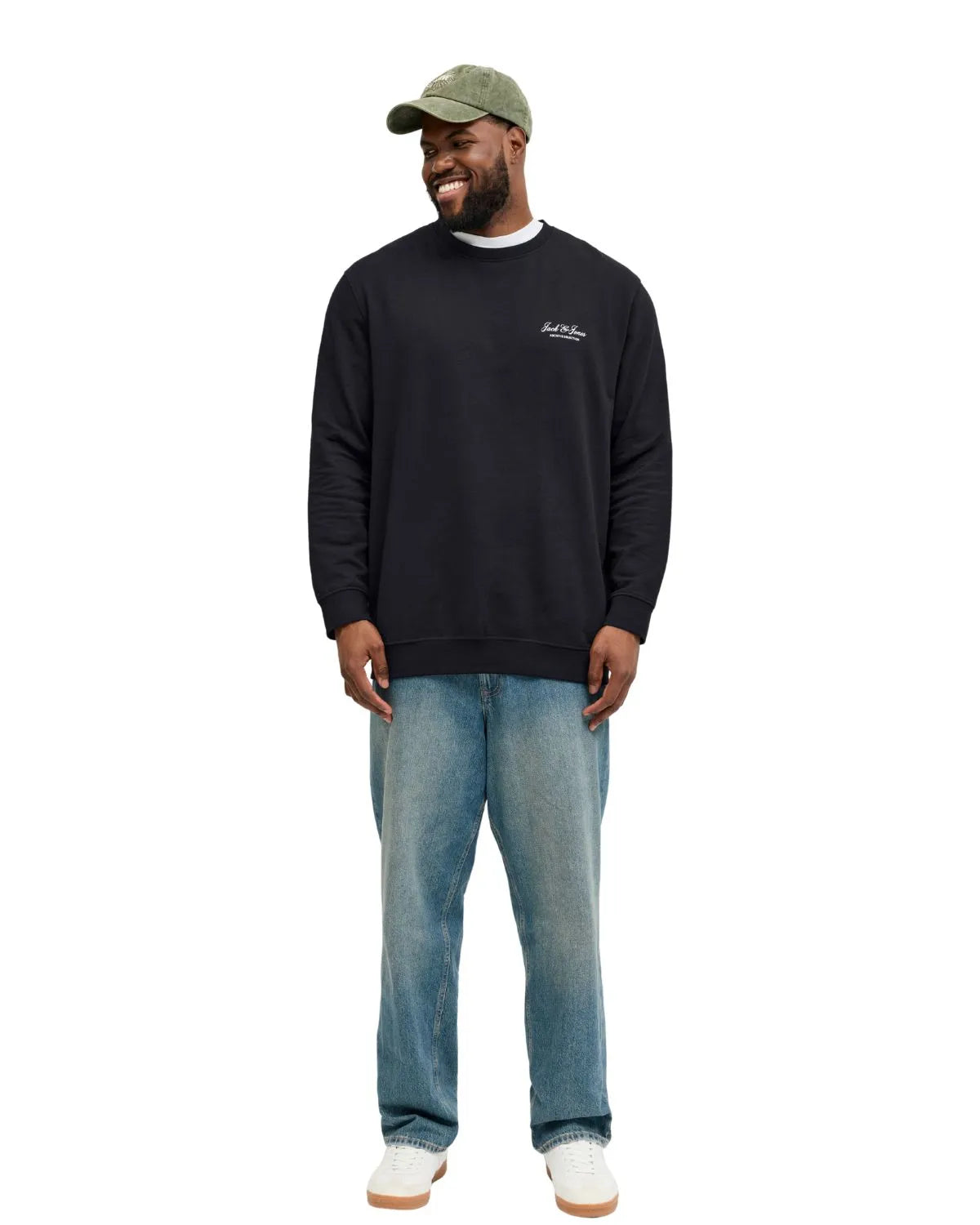 Velká pánská tenká mikina přes hlavu Jack &amp; Jones 12294579 černá