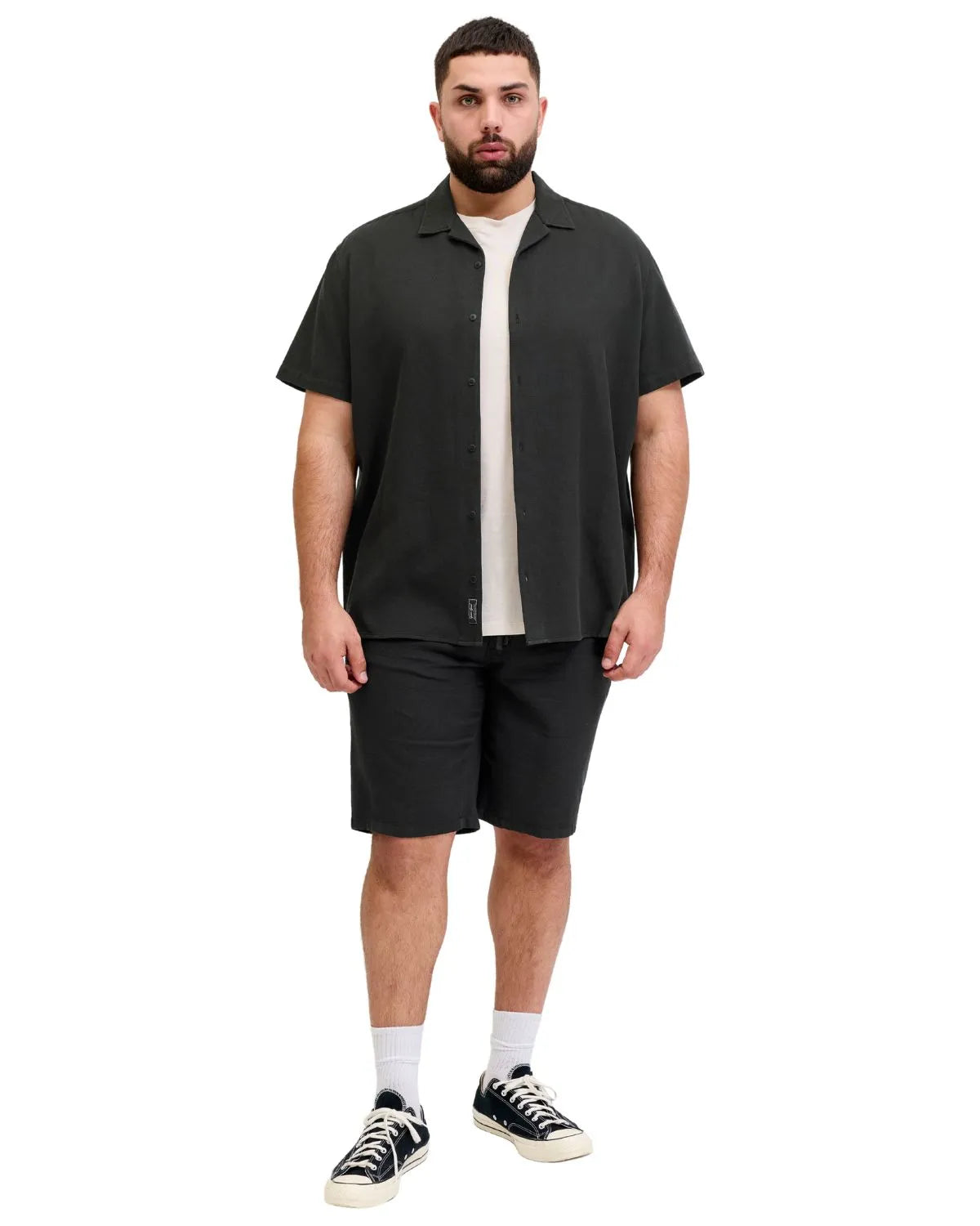 Duże męskie spodenki chinosy Jack &amp; Jones 12296690 czarne