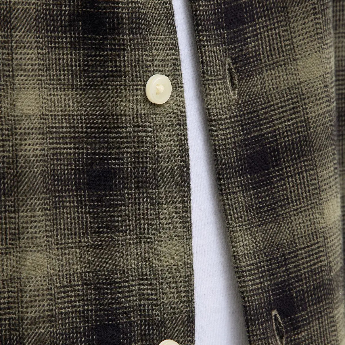 Duża męska flanelowa koszula z długim rękawem w  kratę Jack &amp; Jones 12291881 czarno-zielona
