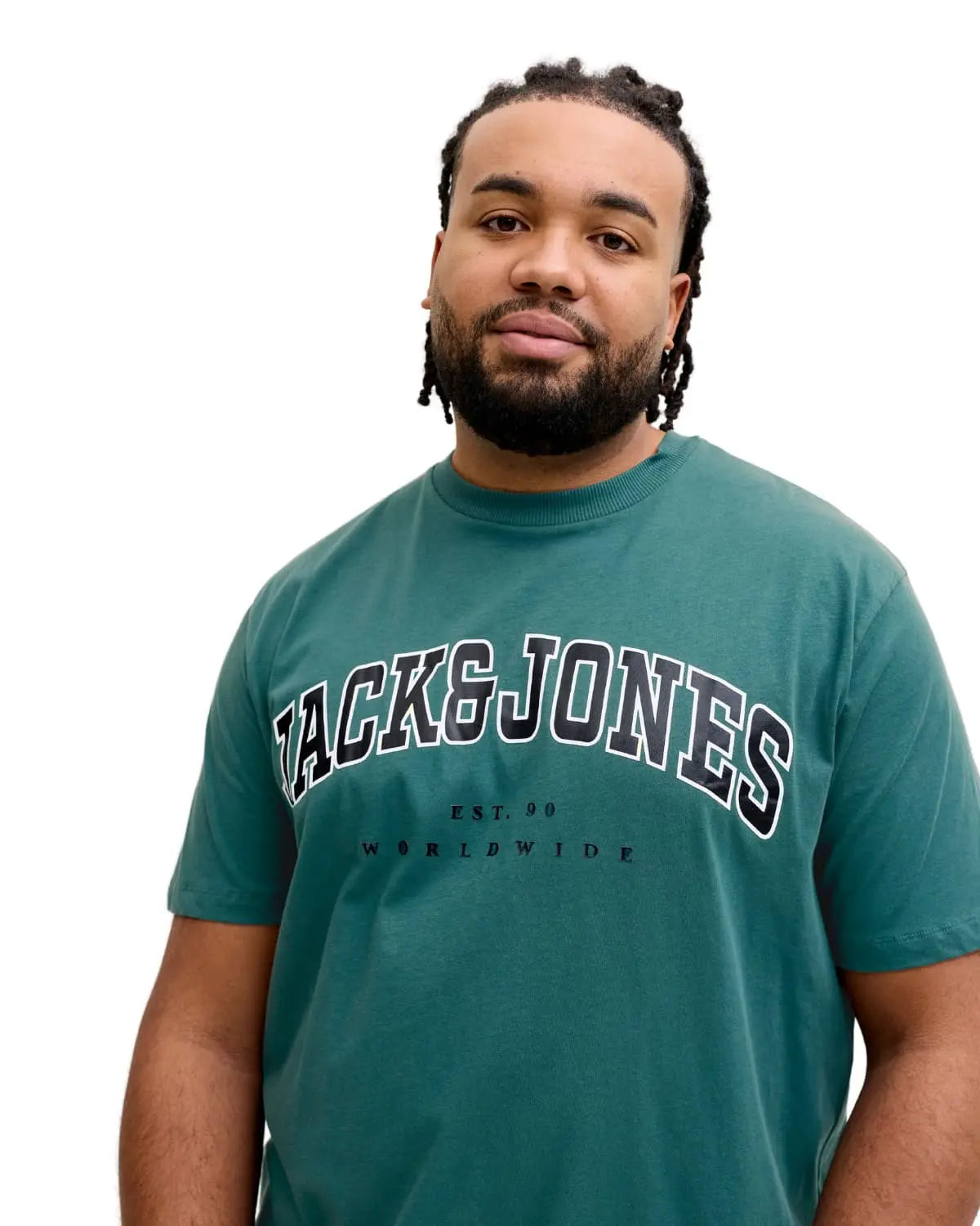 Velké pánské bavlněné tričko s nápisy Jack &amp; Jones 12258871 námořní