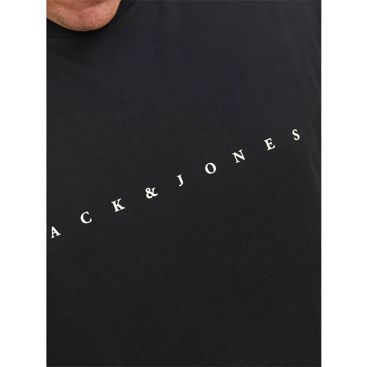 Pánské tričko s nápisy Jack &amp; Jones 12243625 černé