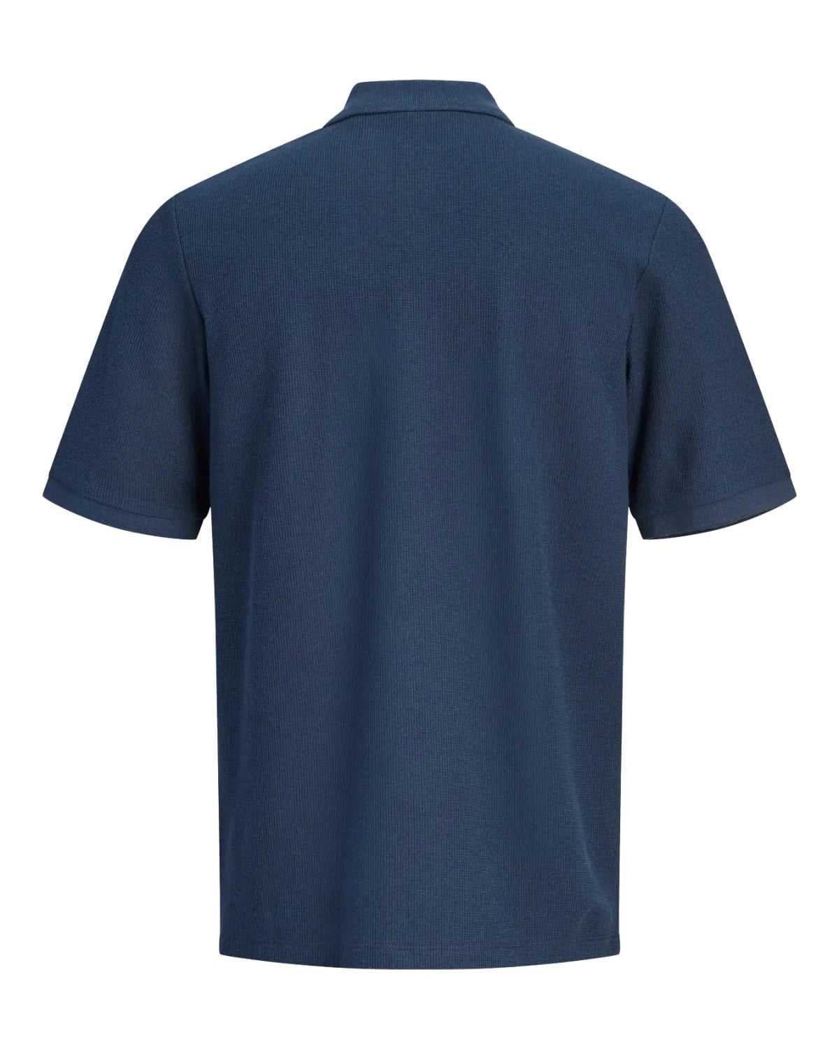 Velké pánské polo tričko s límečkem jednobarevné na zip Jack &amp; Jones 12284618 tmavě modrá 