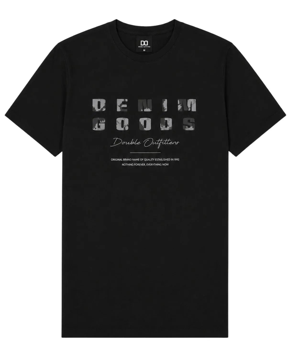 Pánské tričko Double Urban Outfitters TS-9131 velká velikost krátký rukáv černé