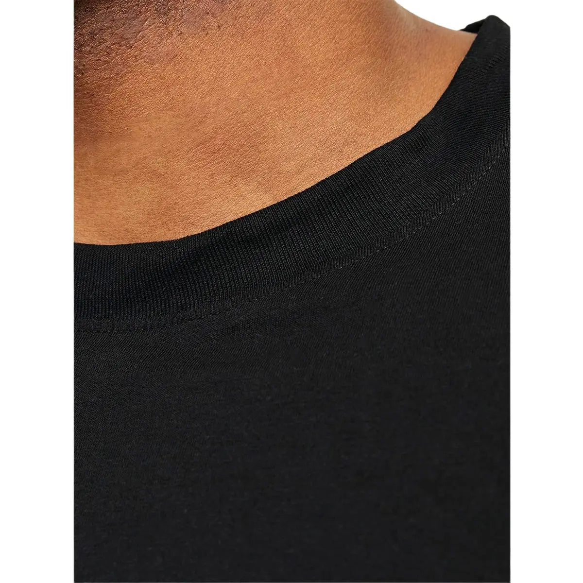 Pánské velké hladké tričko Jack &amp; Jones s krátkým rukávem 12250623 černé