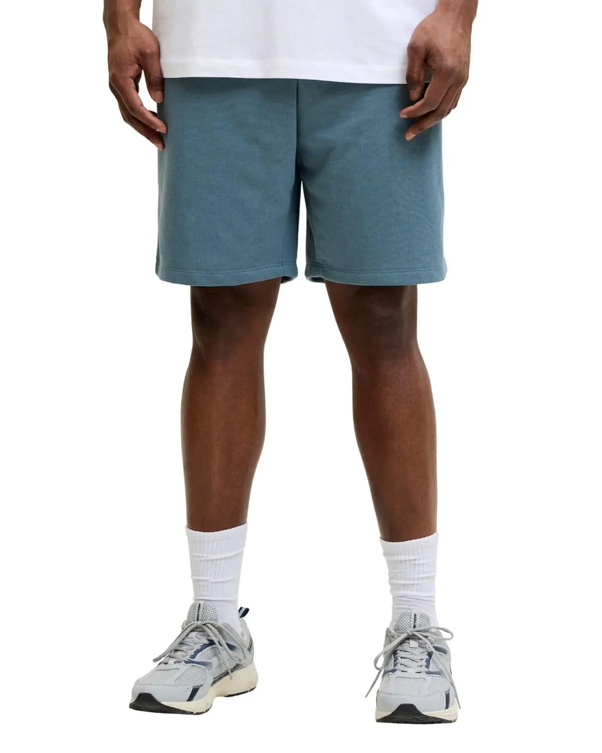Velké pánské kraťasy z teplákoviny Jack &amp; Jones 12294286 šedo-modré