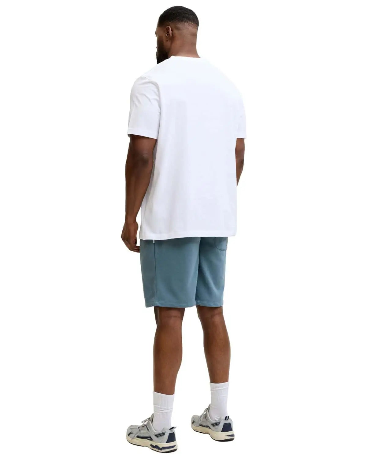 Velké pánské kraťasy z teplákoviny Jack &amp; Jones 12294286 šedo-modré