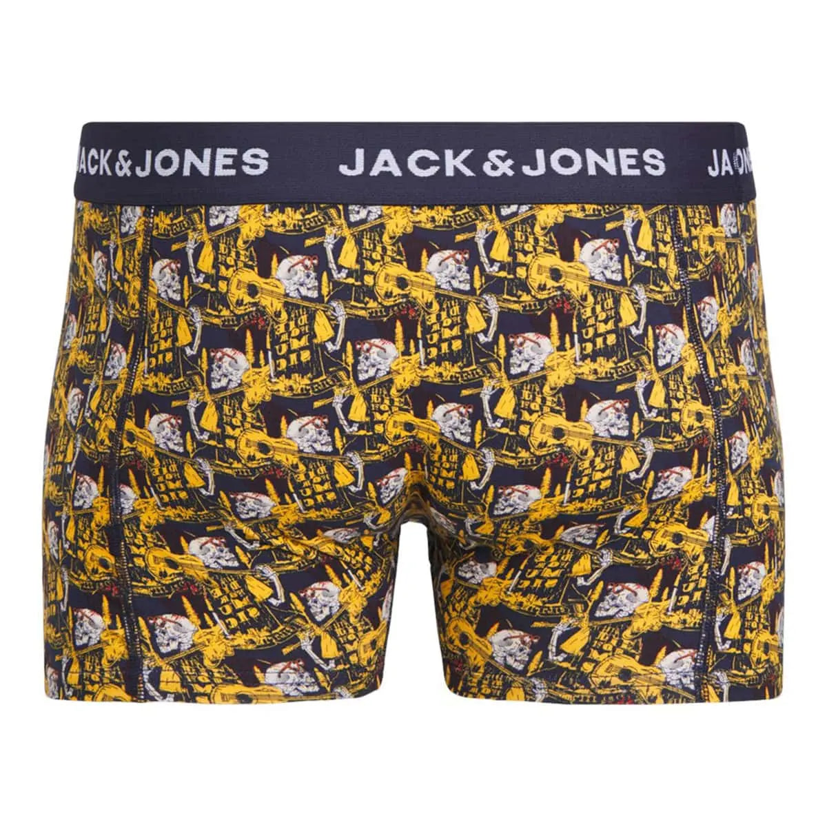 Duża bielizna męska bokserki 3 sztuki Jack &amp; Jones 12264960 granatowo-żółte